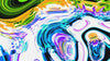 Abstract colorful swirls and shapes with bright hues