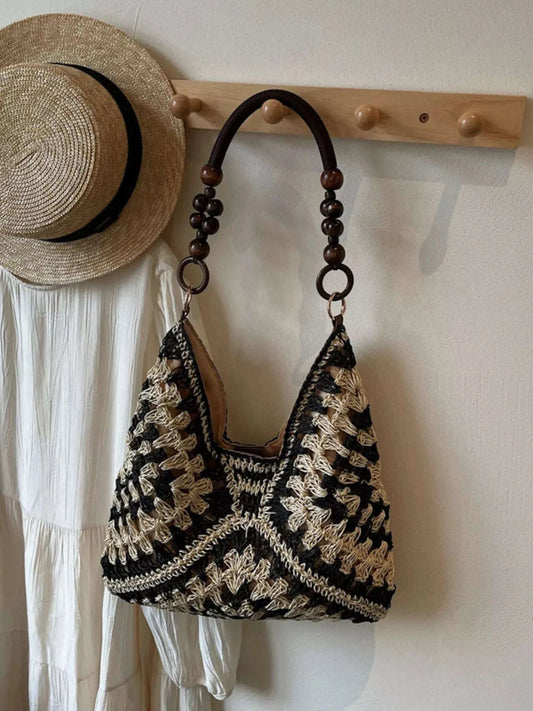 Crochet Hobo Handbag - Front View | Styled Society xoxo