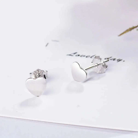 925 Sterling Silver Heart Stud Earrings | Styled Society xoxo Earrings Silver / One Size Styled Society xoxo
