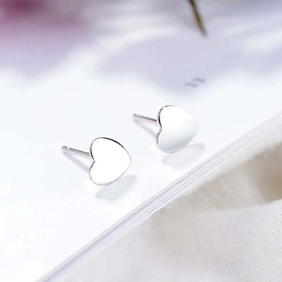 925 Sterling Silver Heart Stud Earrings | Styled Society xoxo Earrings Silver / One Size Styled Society xoxo