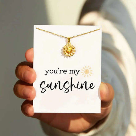 Sunflower Shape 18K Gold-Plated Pendant Necklace Necklace Gold / One Size Styled Society xoxo
