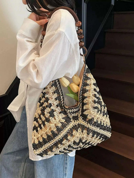 Crochet Hobo Handbag Styled Society xoxo Handbag Black / ONESIZE Styled Society xoxo